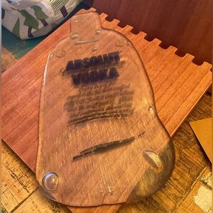 Slumped Melted Glass Absolut Bottle.